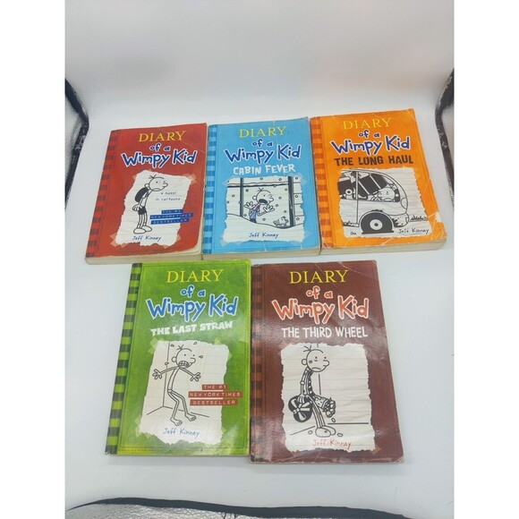 Lot 5 Diary Of A Wimpy Kid Books Series All Softcover Paperback Kinney 1,3,7,8,9 - Picture 5 of 10